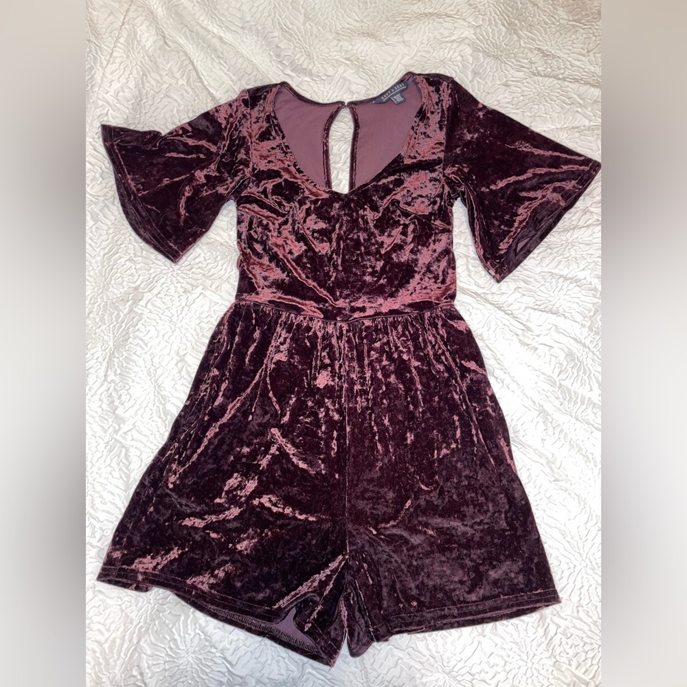 American Eagle Outfitters Velvet Romper